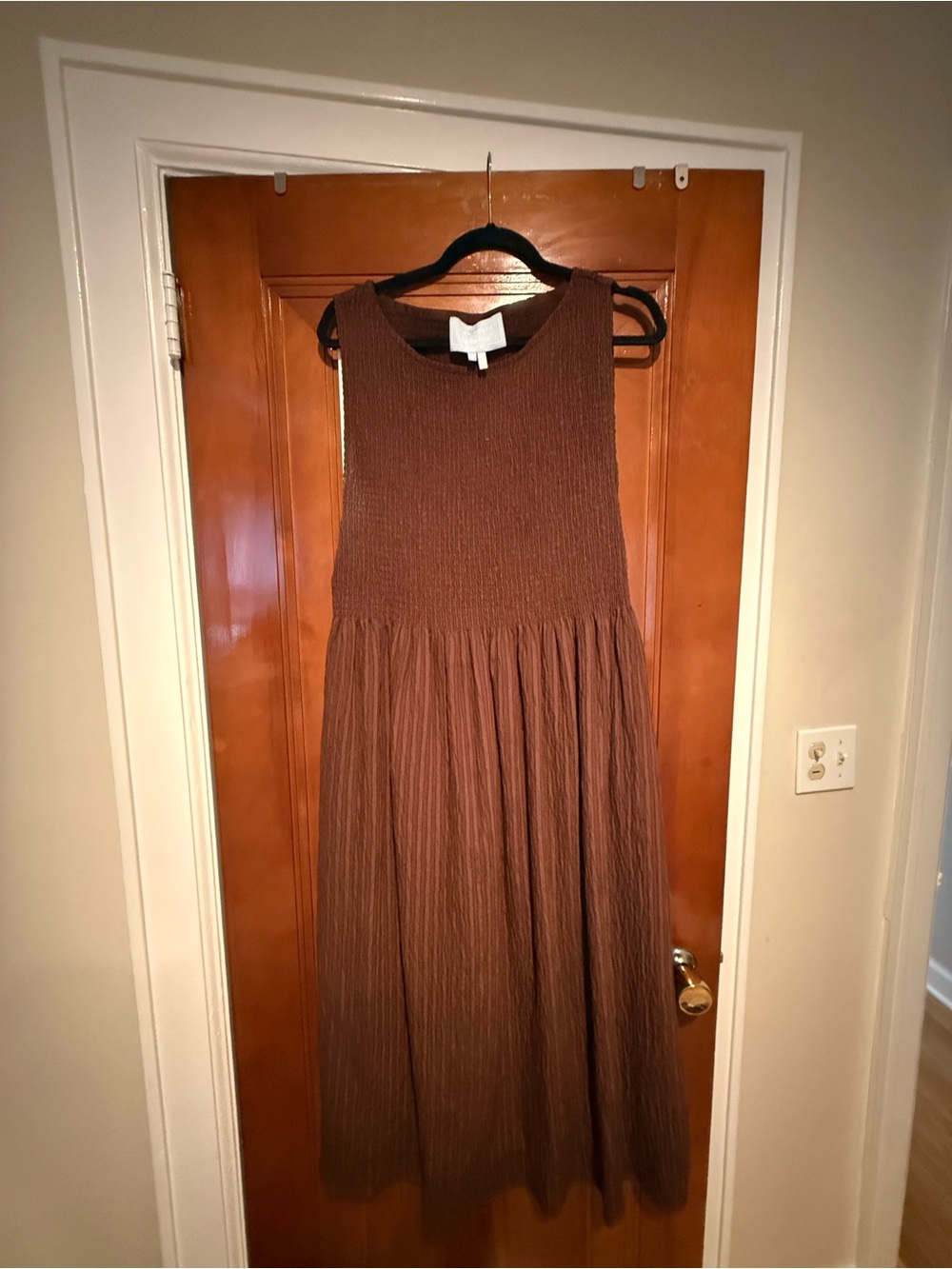 Hill House Brown Sleeveless Maxi Dress